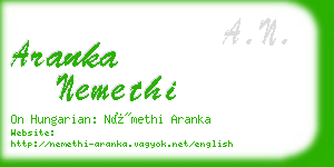 aranka nemethi business card